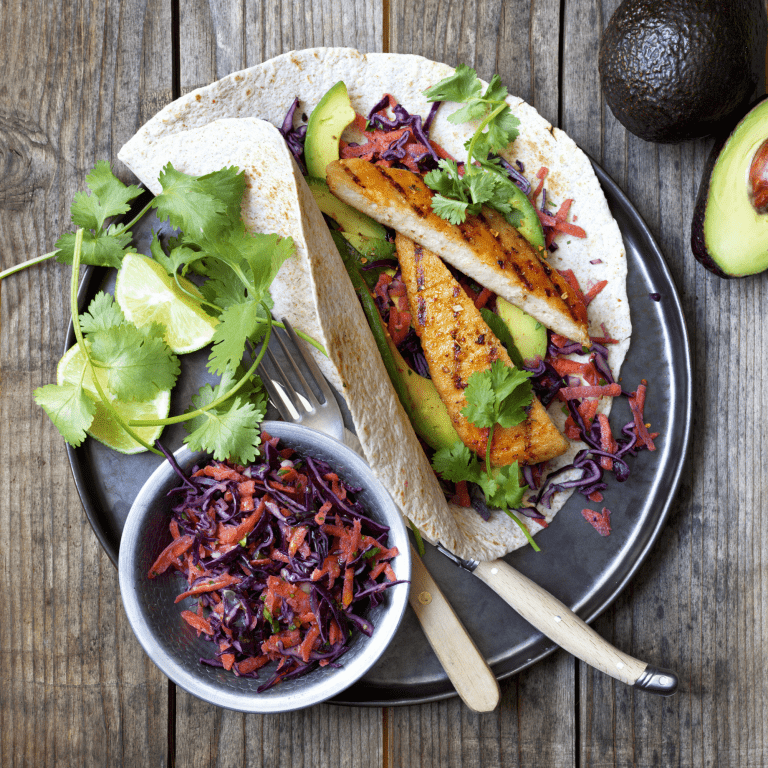 Fajitas mit Vegetarischen Filets, Hähnchen-Art